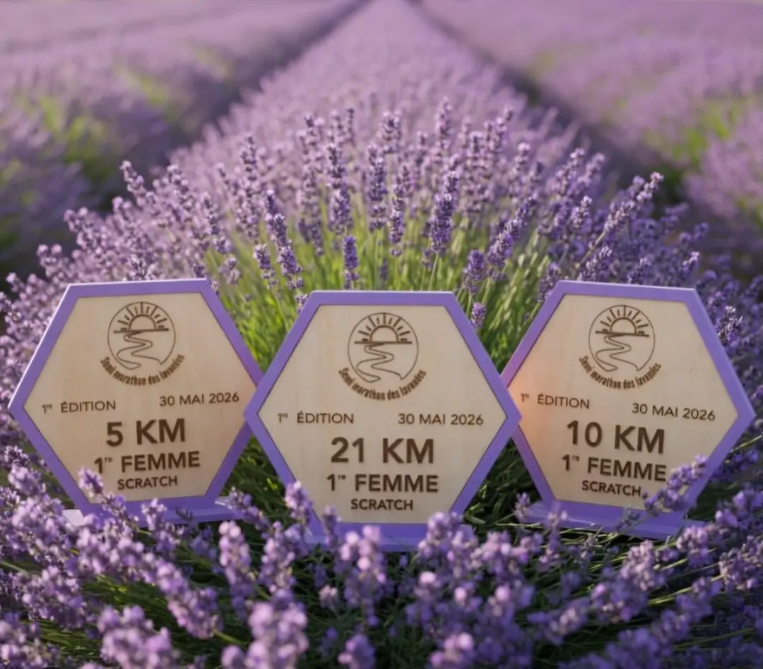Trophées personnalisés d’une course